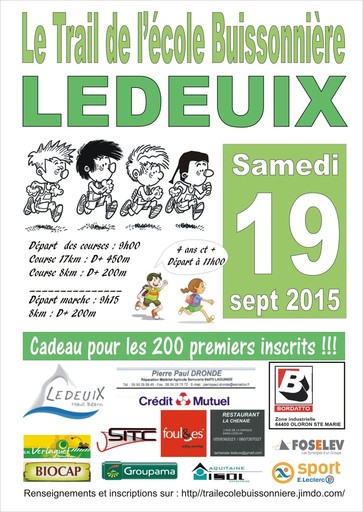 Le Trail de l’école Buissonnière – 19 septembre – LEDEUIX